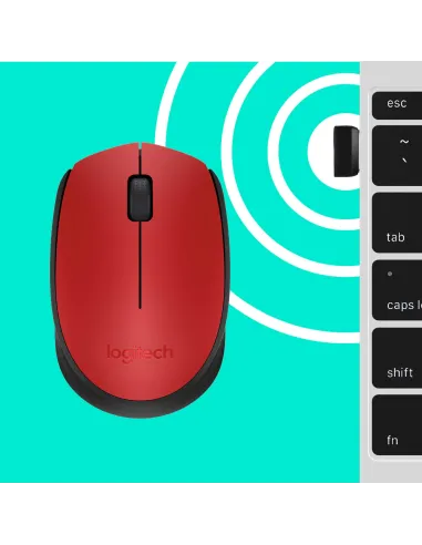 Logitech M171 Ratón Inalámbrico Rojo