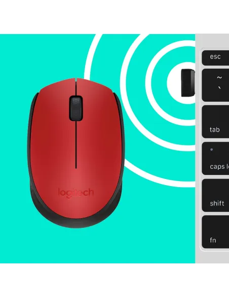 Logitech M171 Ratón Inalámbrico Rojo
