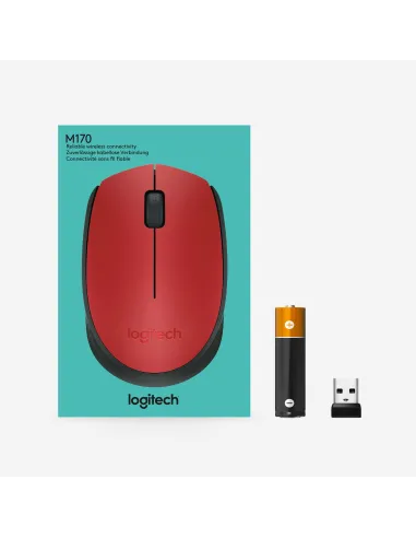 Logitech M171 Ratón Inalámbrico Rojo