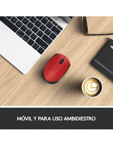 Logitech M171 Ratón Inalámbrico Rojo