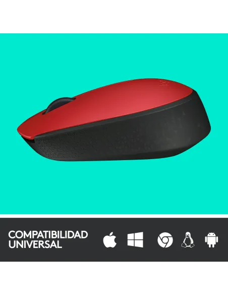 Logitech M171 Ratón Inalámbrico Rojo