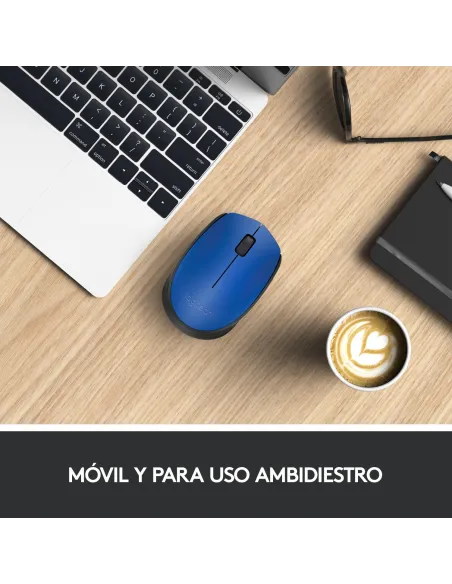 Logitech M171 Ratón Inalámbrico Azul