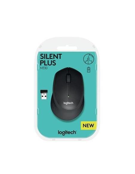 Logitech M330 Silent Plus Ratón Inalámbrico Negro 1000DPI
