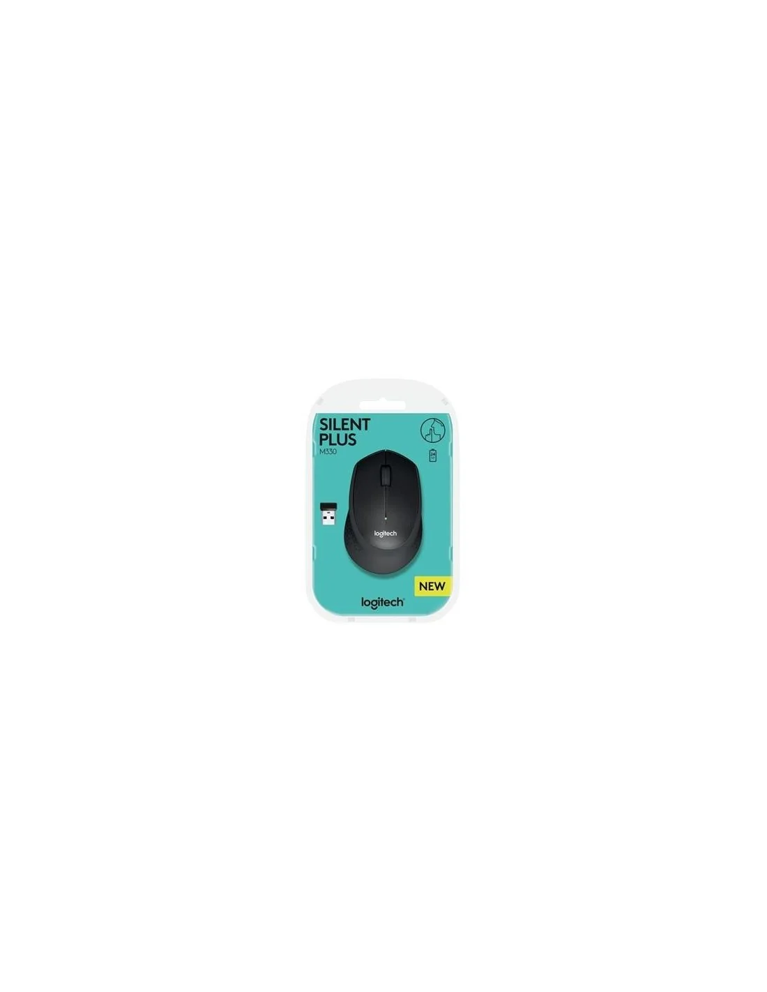 Logitech M330 Silent Plus Ratón Inalámbrico Negro 1000DPI