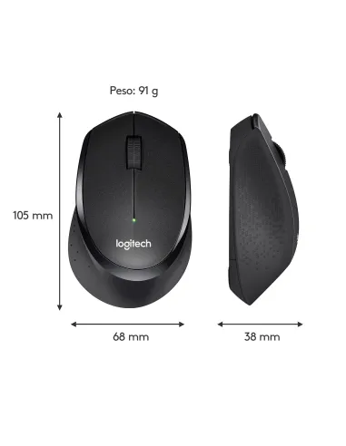 Logitech M330 Silent Plus Ratón Inalámbrico Negro 1000DPI