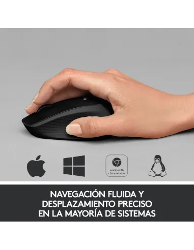 Logitech M330 Silent Plus Ratón Inalámbrico Negro 1000DPI