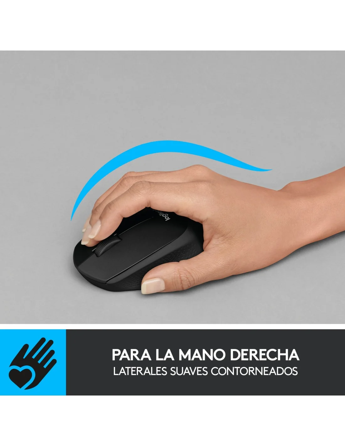 Logitech M330 Silent Plus Ratón Inalámbrico Negro 1000DPI