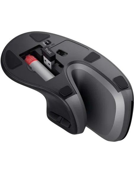 Trust Verro Ratón Ergonómico Inalámbrico 1600 DPI Negro