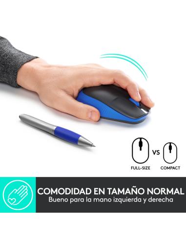 Logitech 910-005907 M190 Ratón Inalámbrico 1000 DPI Azul