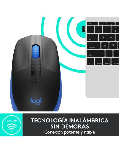Logitech 910-005907 M190 Ratón Inalámbrico 1000 DPI Azul