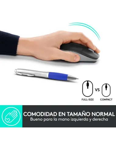 Logitech M190 Ratón Inalámbrico 1000DPI Gris