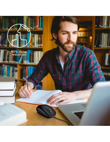 Logitech B110 Silent Ratón USB 1000 DPI Negro