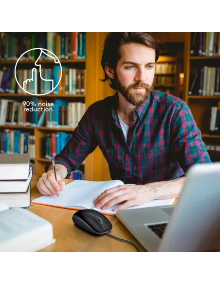 Logitech B110 Silent Ratón USB 1000 DPI Negro