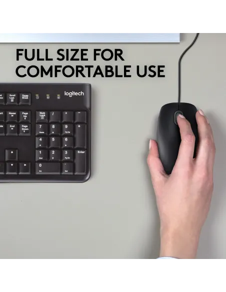 Logitech B110 Silent Ratón USB 1000 DPI Negro