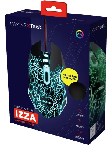 Trust Gaming GXT 783X Pack Ratón Óptico 4000DPI + Alfombrilla