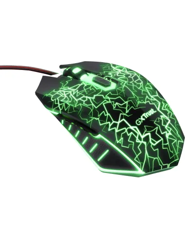 Trust GXT 105X Izza Ratón Gaming LED con 6 Botones 4000DPI Negro