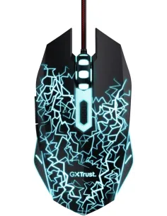 Trust GXT 105X Izza Ratón Gaming LED con 6 Botones 4000DPI Negro