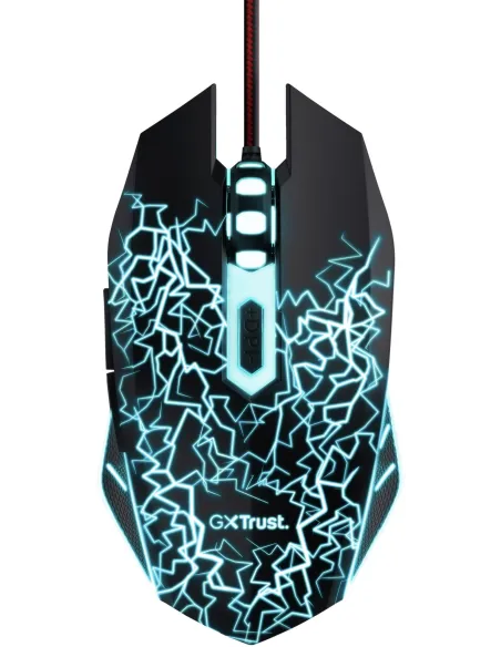 Trust GXT 105X Izza Ratón Gaming LED con 6 Botones 4000DPI Negro
