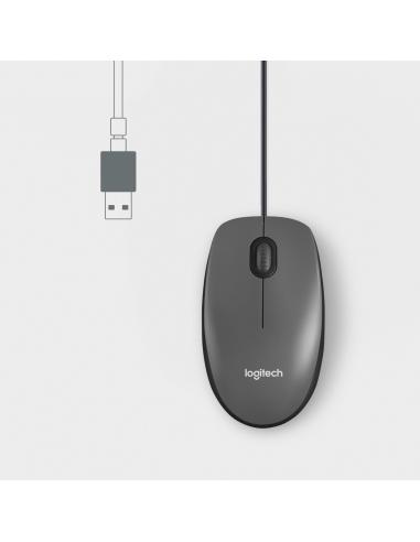 Logitech B100 Ratón de Oficina Negro