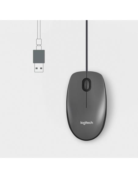 Logitech B100 Ratón de Oficina Negro