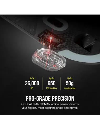 Corsair M75 AIR WIRELESS Ratón Gaming Inalámbrico Ultraligero Negro 26000DPI