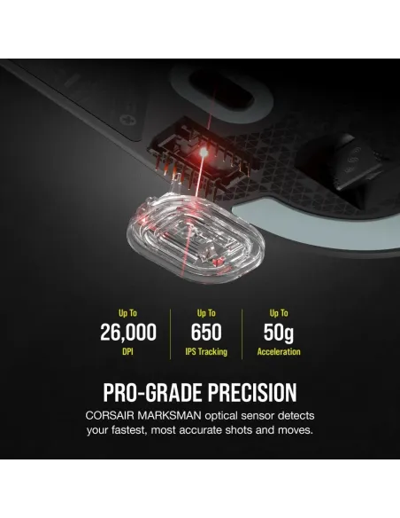 Corsair M75 AIR WIRELESS Ratón Gaming Inalámbrico Ultraligero Negro 26000DPI