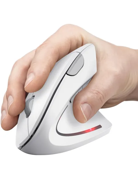 Trust Verto Ratón Ergonómico Vertical Inalámbrico Blanco