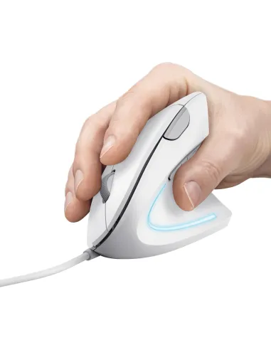 Trust Verto Ratón Ergonómico Vertical USB Blanco