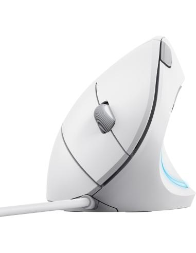 Trust Verto Ratón Ergonómico Vertical USB Blanco