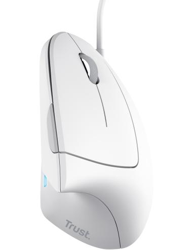 Trust Verto Ratón Ergonómico Vertical USB Blanco