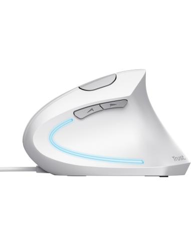 Trust Verto Ratón Ergonómico Vertical USB Blanco