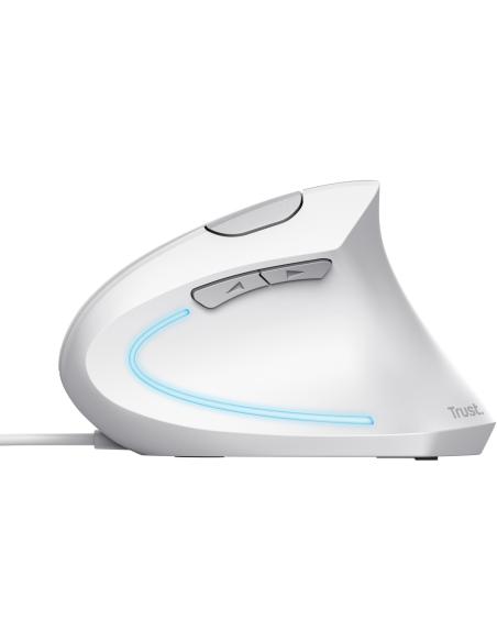 Trust Verto Ratón Ergonómico Vertical USB Blanco