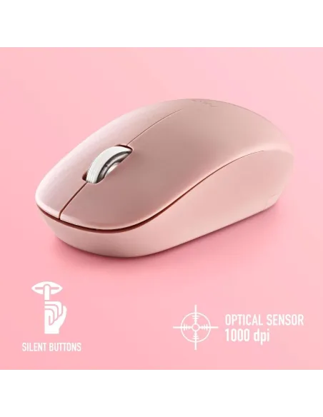NGS FOG PRO Ratón Inalámbrico Rosa