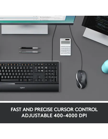 Logitech M500S Ratón Óptico USB 4000DPI Negro