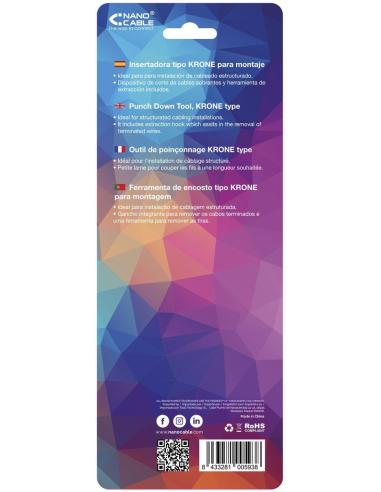 Nanocable 10.31.1001 Insertadora Tipo KRONE Gris
