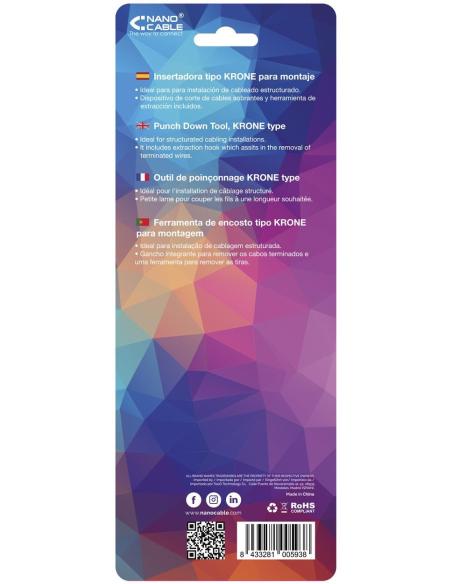 Nanocable 10.31.1001 Insertadora Tipo KRONE Gris