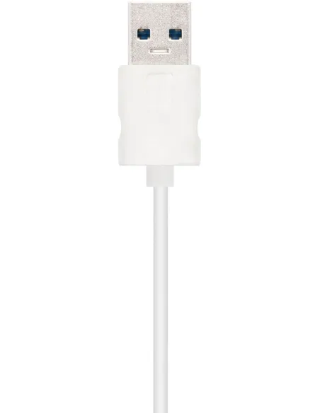 Nanocable 10.03.0401 Adaptador USB-A a RJ-45 Ethernet Gigabit 15cm Blanco