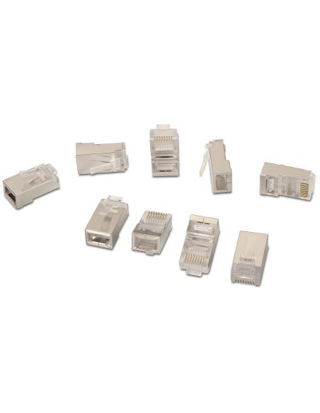 Aisens A139-0298 Conectores de Red RJ45 8 hilos Cat6 10 Unidades Acero