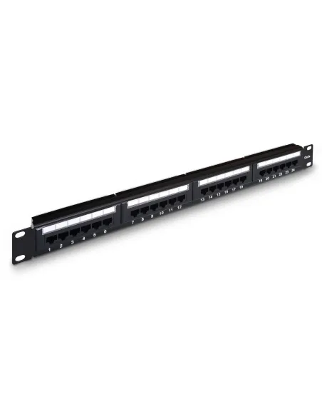 Aisens A141-0307 Panel de Parcheo 24 Puertos RJ-45 Cat.5e UTP Negro