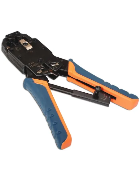 Aisens A142-0311 Crimpadora para RJ10/RJ11/RJ12/RJ45 Naranja y Azul
