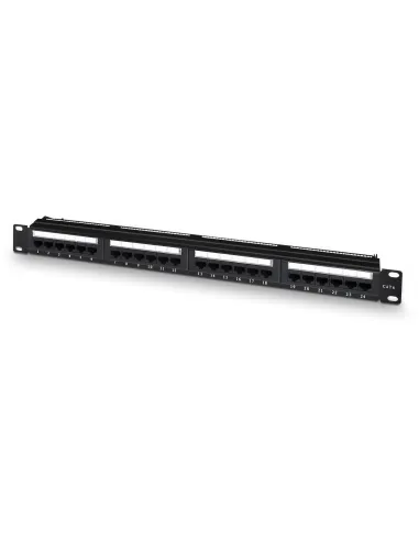 Aisens A141-0509 Panel de Parcheo 24 Puertos RJ-45 Cat.6 UTP Negro