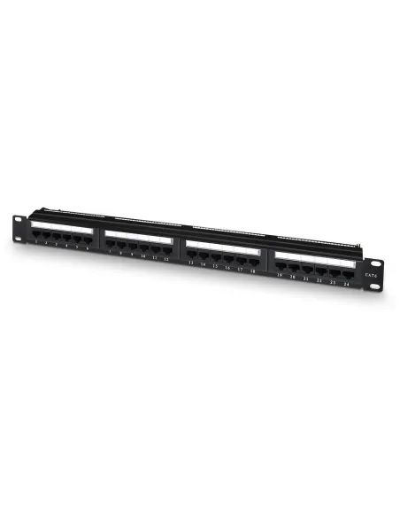 Aisens A141-0509 Panel de Parcheo 24 Puertos RJ-45 Cat.6 UTP Negro