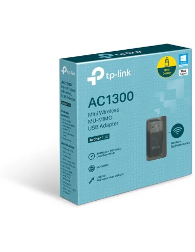TP-Link Archer T3U Adaptador Inalámbrico USB MU-MIMO Wifi 5 Doble Banda AC1300