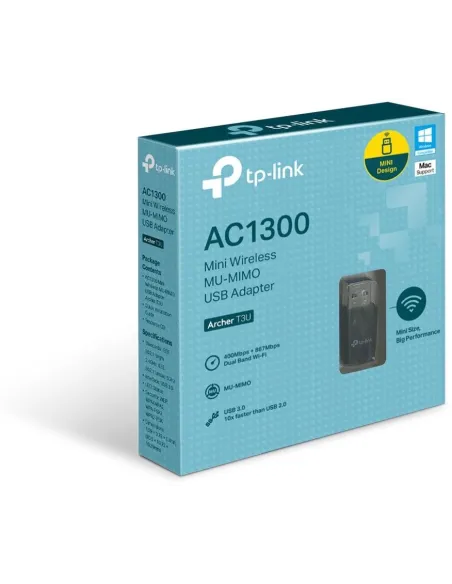 TP-Link Archer T3U Adaptador Inalámbrico USB MU-MIMO Wifi 5 Doble Banda AC1300
