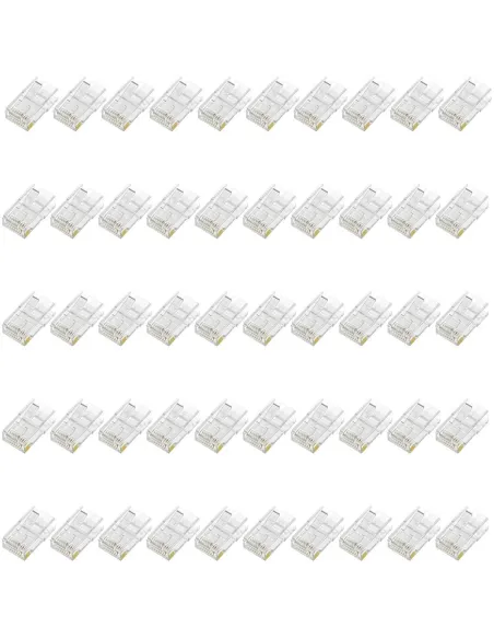 Aisens A139-0656 Conectores de Red RJ45 8 hilos Cat.6 50 Unidades Transparente