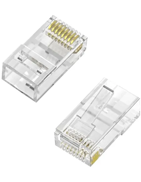 Aisens A139-0657 Conectores de Red RJ45 8 hilos Cat.6 100 Unidades Transparente