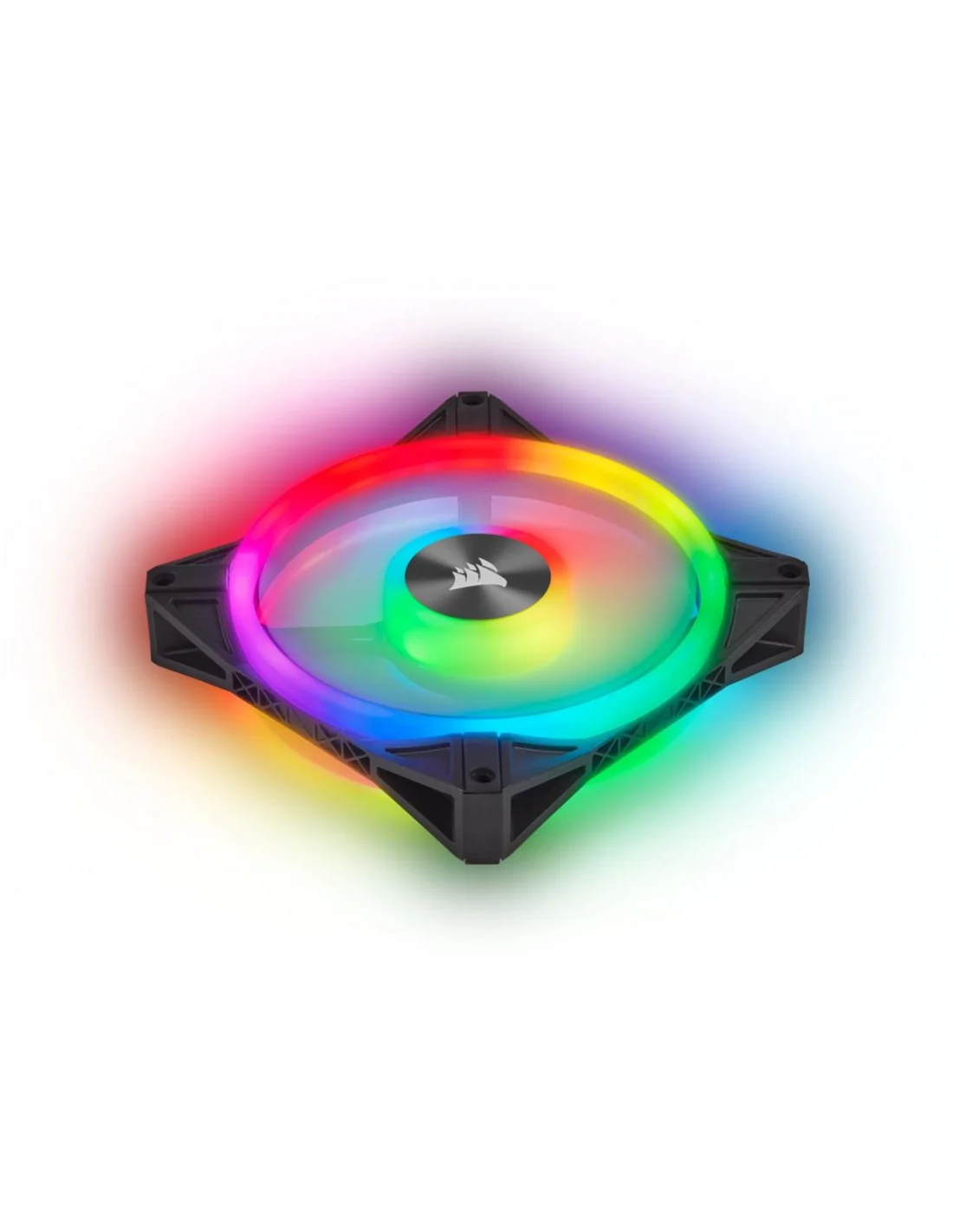 Corsair iCUE QL120 RGB Pack de Tres Ventiladores con Lighting Node CORE Negro