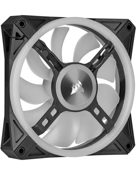 Corsair iCUE QL120 RGB Pack de Tres Ventiladores con Lighting Node CORE Negro