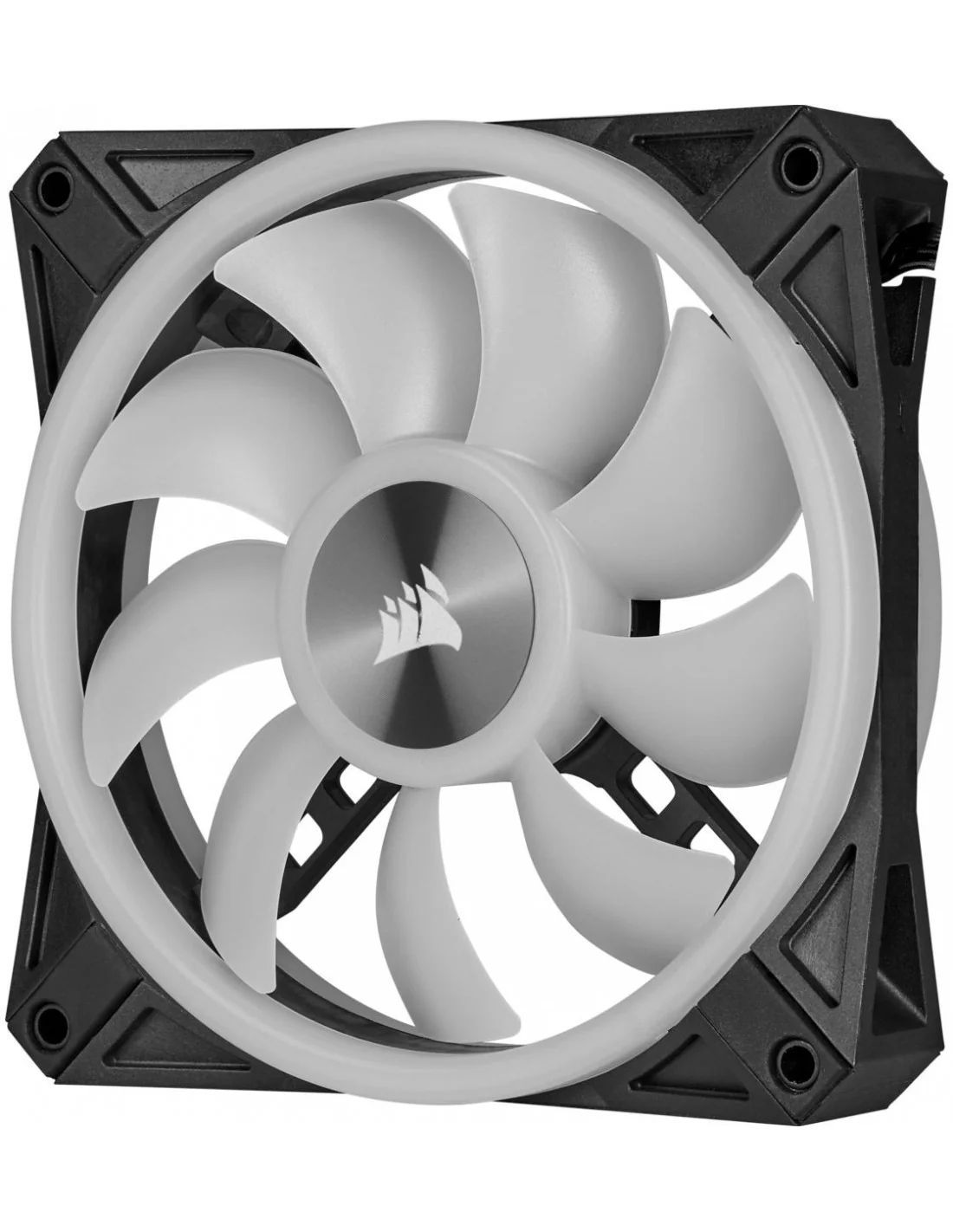 Corsair iCUE QL120 RGB Pack de Tres Ventiladores con Lighting Node CORE Negro