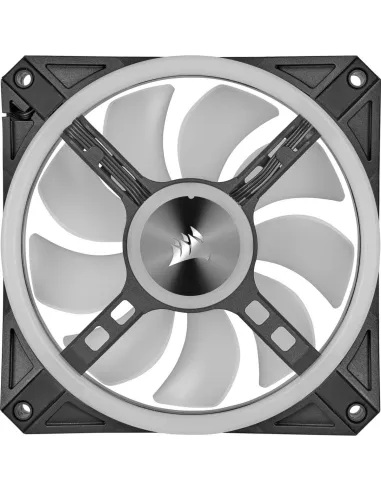 Corsair iCUE QL120 RGB Pack de Tres Ventiladores con Lighting Node CORE Negro